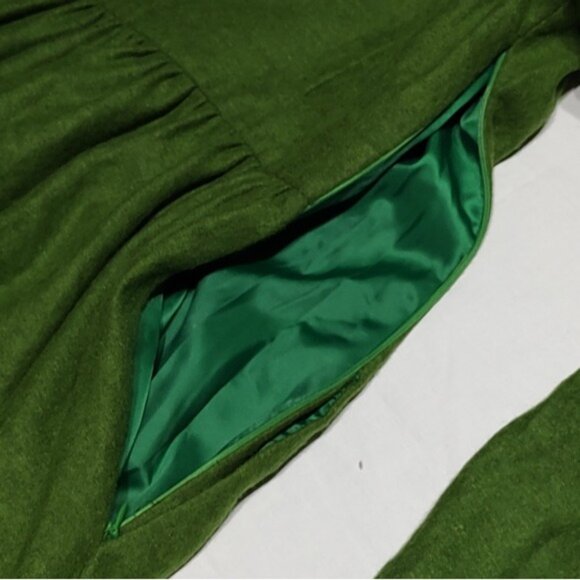 Ylistyle Green Retro Style Wool Blend Maxi Dress  4? - Picture 10 of 14